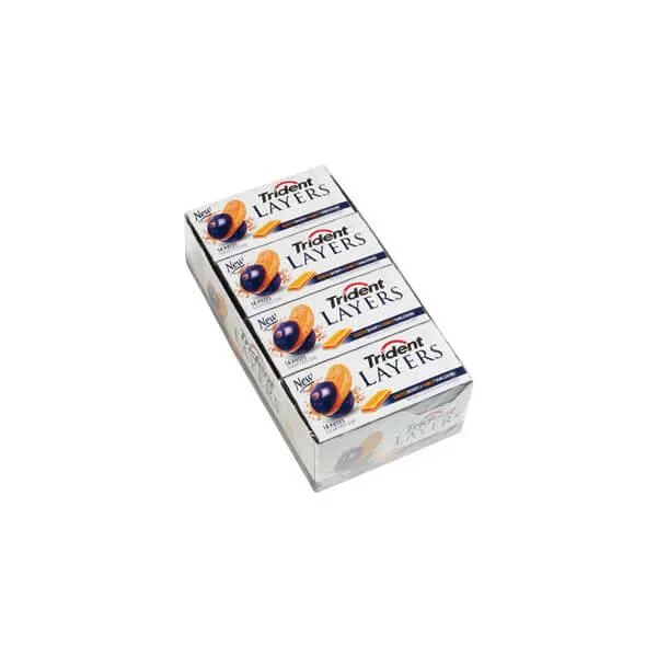 Trident Layers Sugar Free Gum Packs - Berry Tangerine: 12-Piece Box - Image 2