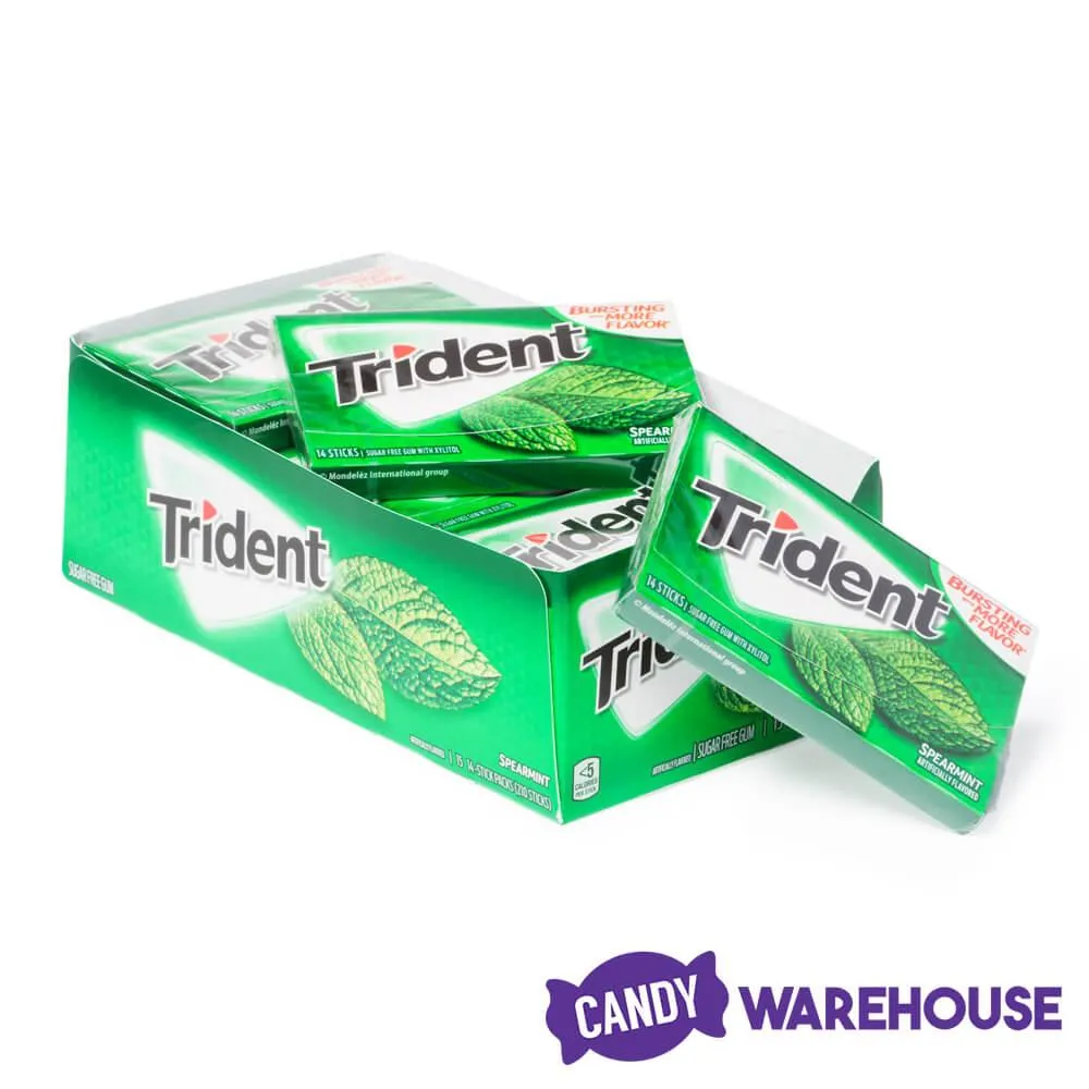 Trident Spearmint Sugar Free Gum: 15-Piece Box - Image 3
