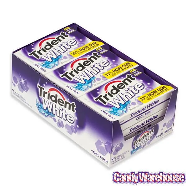 Trident White Cool Rush Sugar Free Gum Packs: 9-Piece Box - Image 2