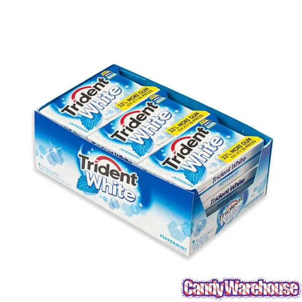 Trident White Peppermint Sugar Free Gum Packs: 9-Piece Box - Image 2