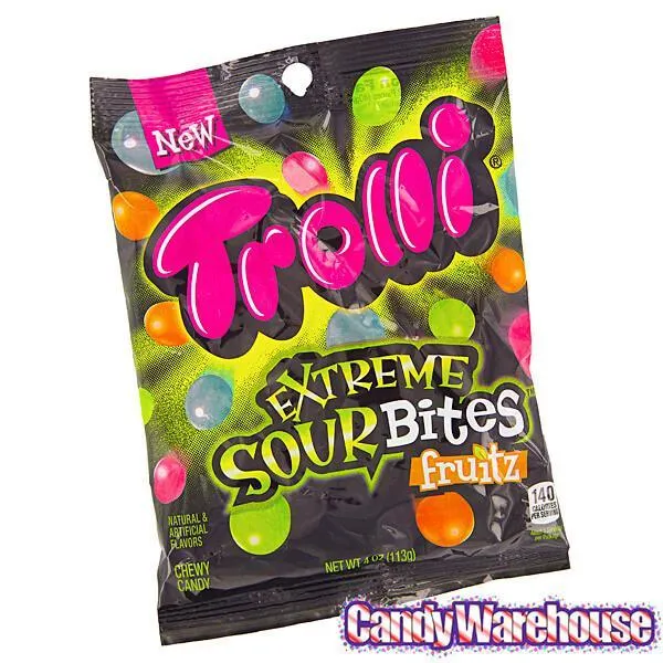 Trolli Fruitz Extreme Sour Bites Gummy Candy: 3LB Box - Image 4