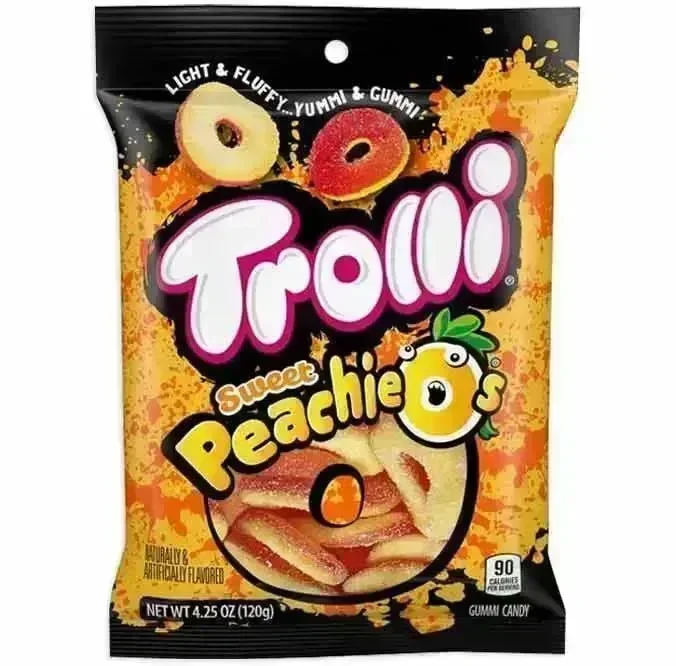 Trolli Peachie O's Peach Gummy Rings: 3LB Case - Image 2