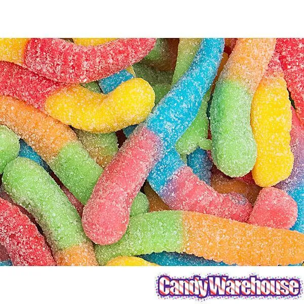 Trolli Sour Brite Crawlers Gummy Worms: 5LB Bag - Image 4