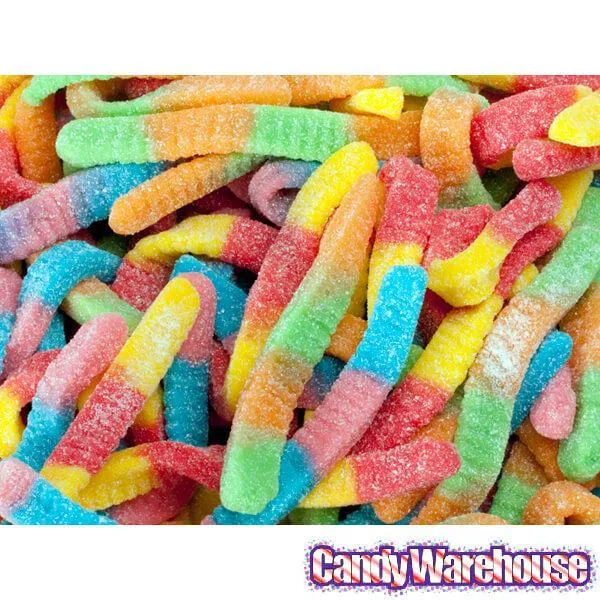 Trolli Sour Brite Crawlers Gummy Worms - Large: 63.5-Ounce Tub - Image 3