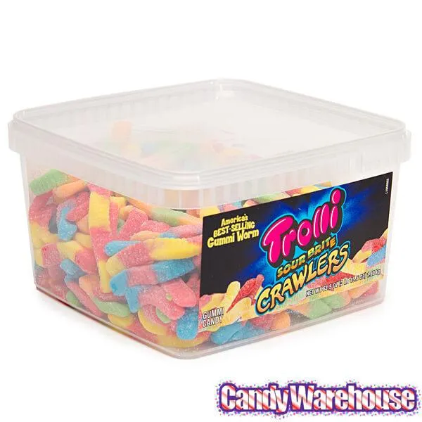 Trolli Sour Brite Crawlers Gummy Worms - Large: 63.5-Ounce Tub - Image 4