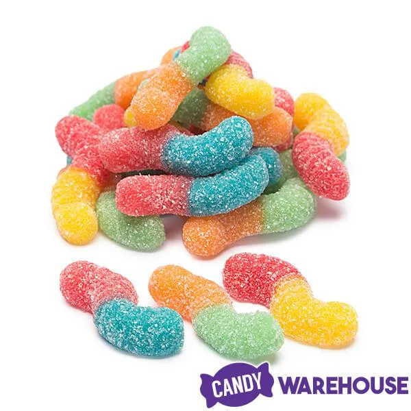 Trolli Sour Brite Crawlers Minis Gummy Worms 2-Ounce Candy Packs: 18-Piece Box - Image 8