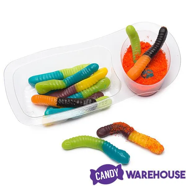 Trolli Sour Brite Dip'N Crawlers Gummy Worms Halloween Candy Packs: 12-Piece Box - Image 5