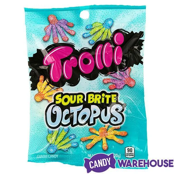 Trolli Sour Brite Gummy Octopus Candy: 3LB Box - Image 4