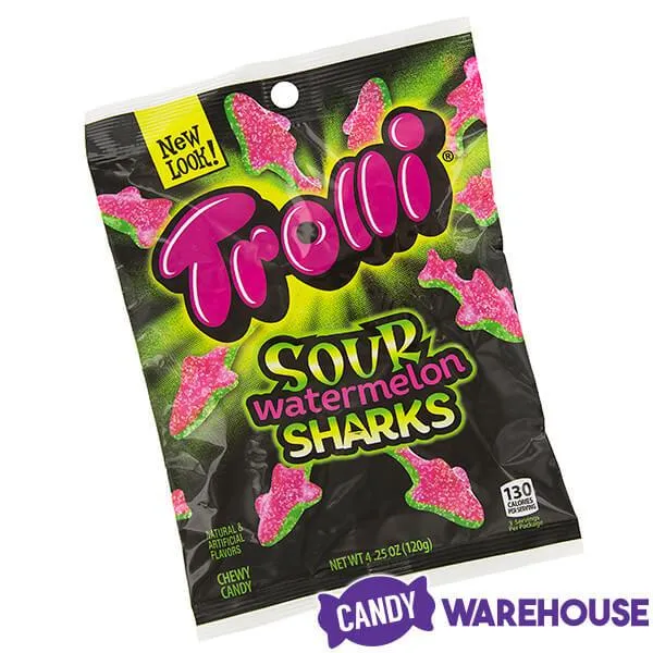 Trolli Sour Watermelon Gummy Sharks Candy: 3LB Box - Image 5