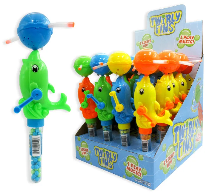 Twirly Fins Dolphin Candy Toy: 16-Piece Box