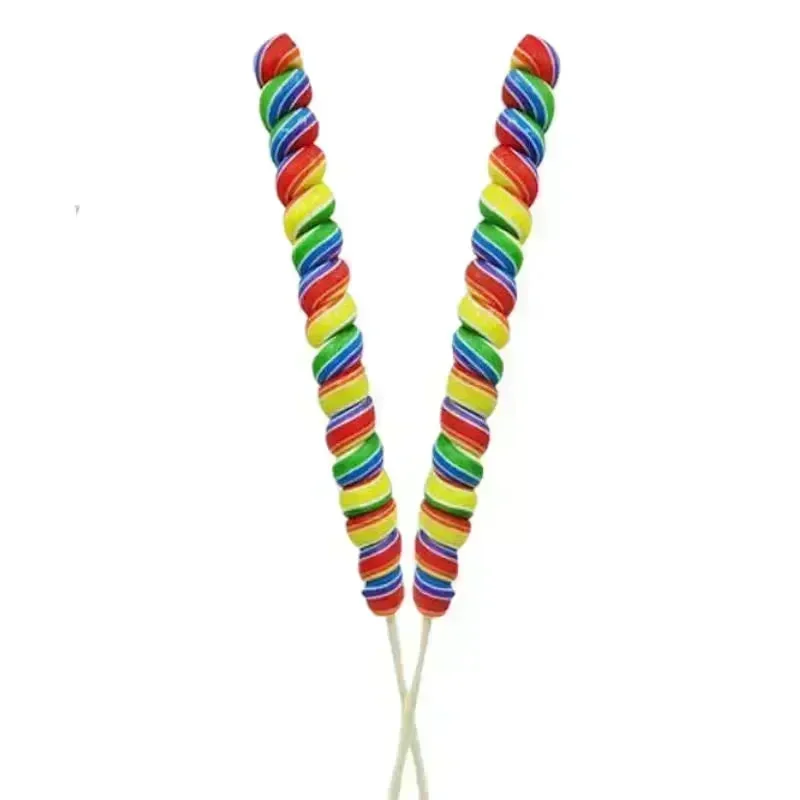Twisty Rainbow Swirl 11-Inch Lollipops: 24-Piece Display - Image 2