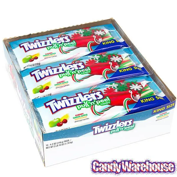 Twizzlers Christmas Licorice Twists King Size Packs: 15-Piece Box - Image 2