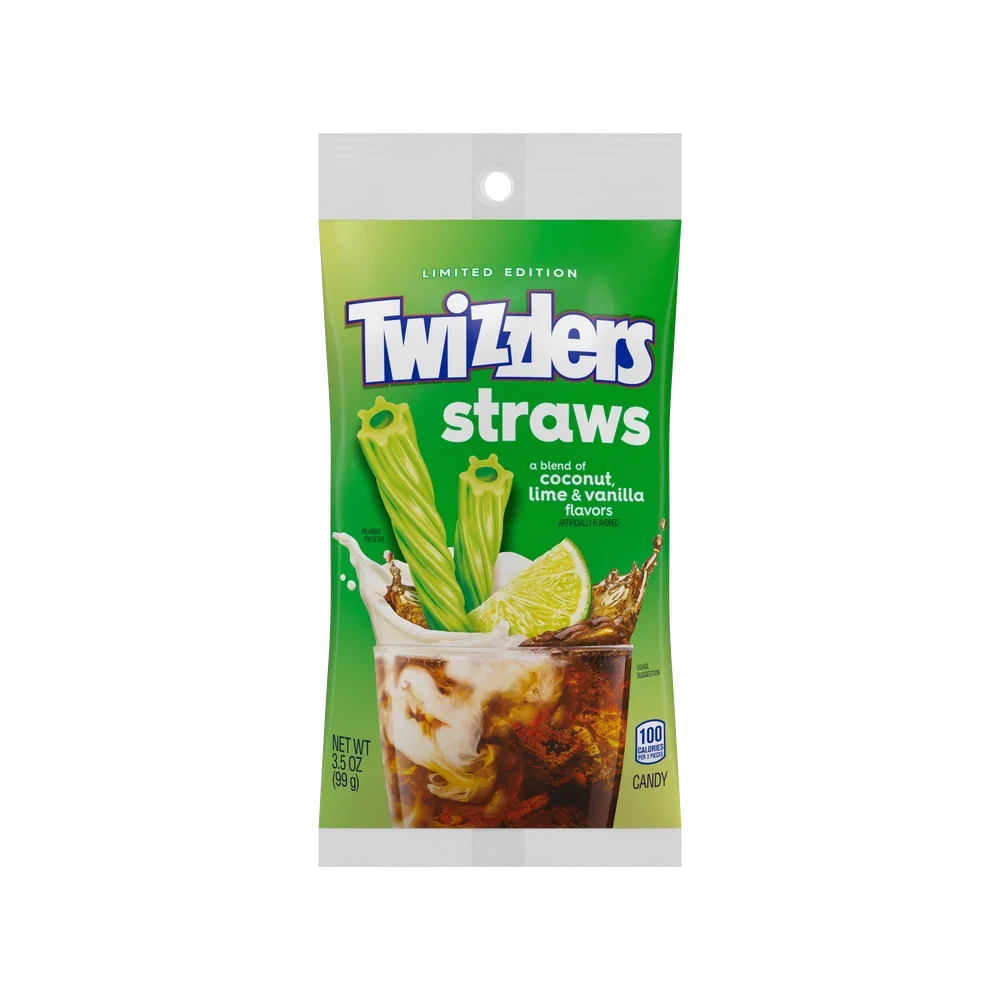 Twizzlers Straws Coconut, Lime & Vanilla Candy: 3.5-Ounce Bag