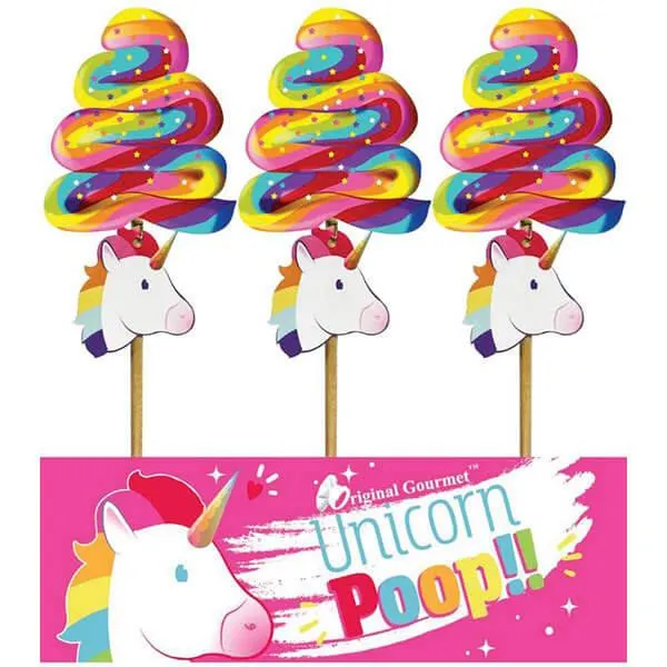 Unicorn Poop Rainbow Swirl Lollipops: 18-Piece Display - Image 5