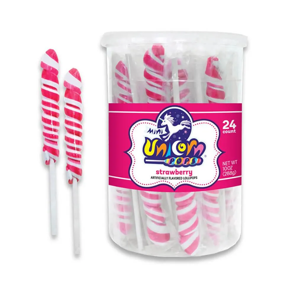 Unicorn Pops Twist Suckers - Bright Pink: 24-Piece Jar - Image 2