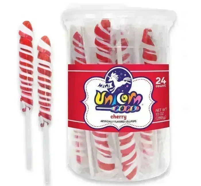 Unicorn Pops Twist Suckers - Red: 24-Piece Jar