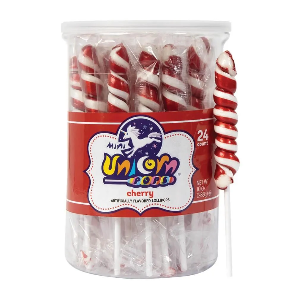 Unicorn Pops Twist Suckers - Red: 24-Piece Jar - Image 3