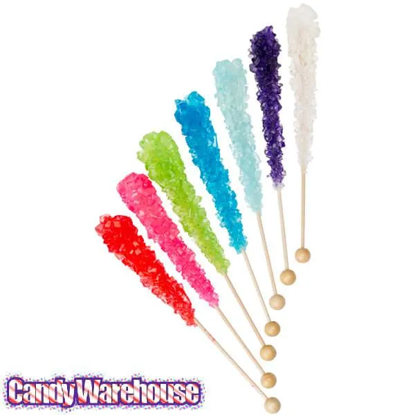 Rock Candy Crystal Sticks Assortment - Unwrapped: 120-Piece Box - Image 3