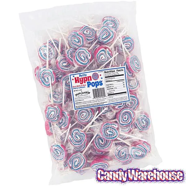 Hypno Pops Petite Swirled Lollipops - USA: 100-Piece Bag - Image 2