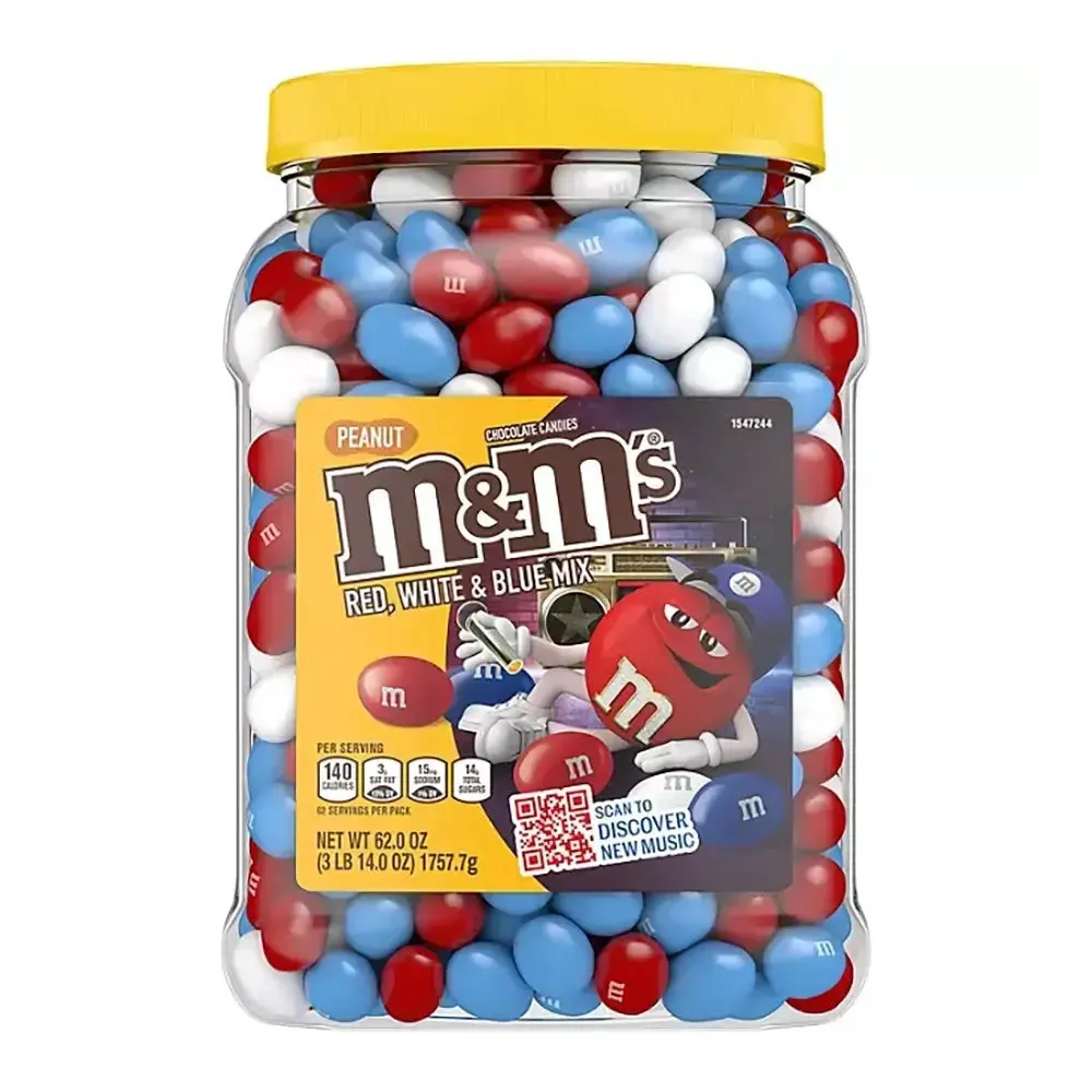 USA Peanut M&M's Candy: 62-Ounce Jar - Image 3
