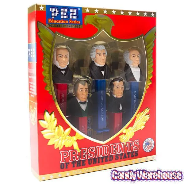 Presidents 1825 - 1845 PEZ Candy Dispensers: 5-Piece Gift Box - Image 2