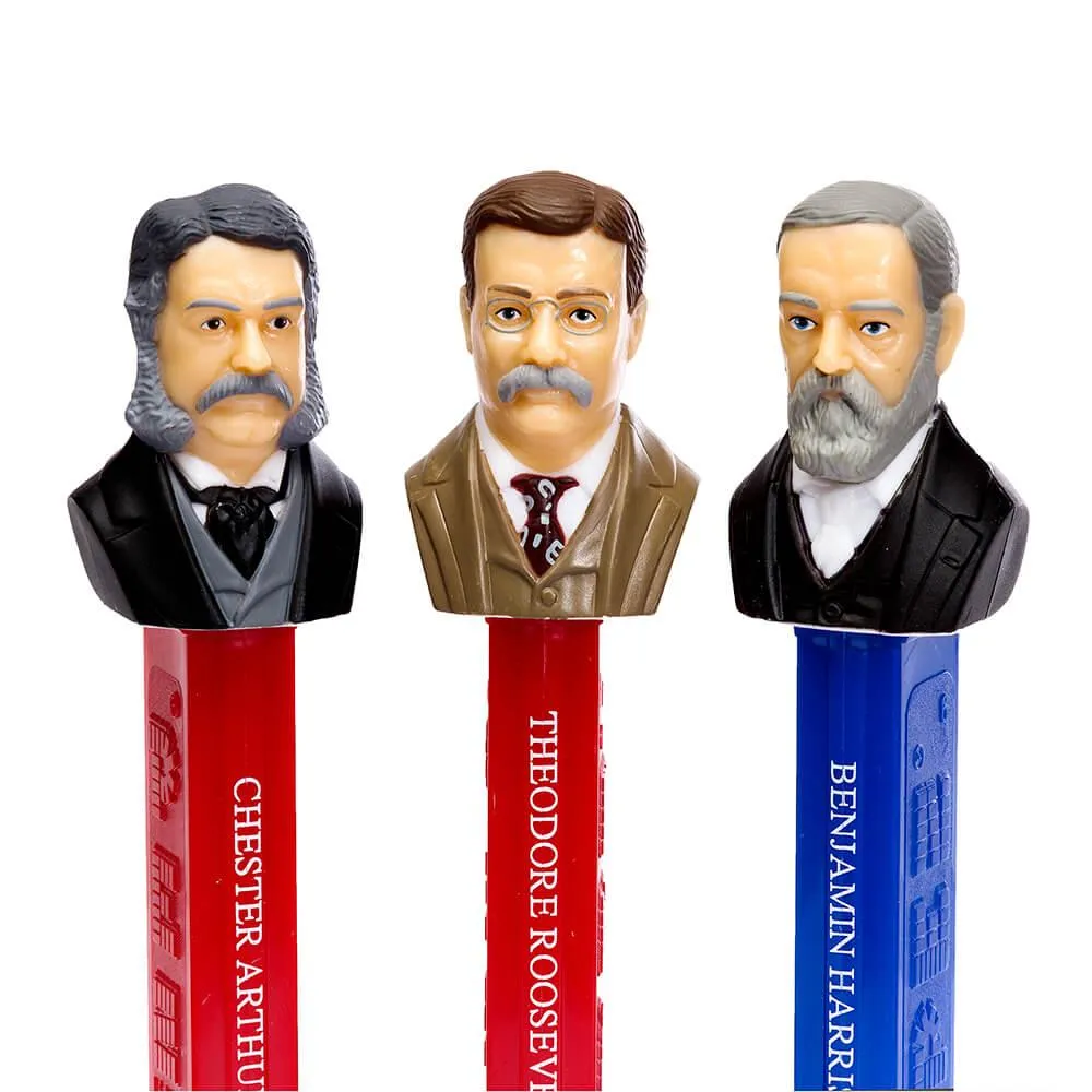 Presidents 1881-1909 PEZ Candy Dispensers: 5-Piece Gift Box