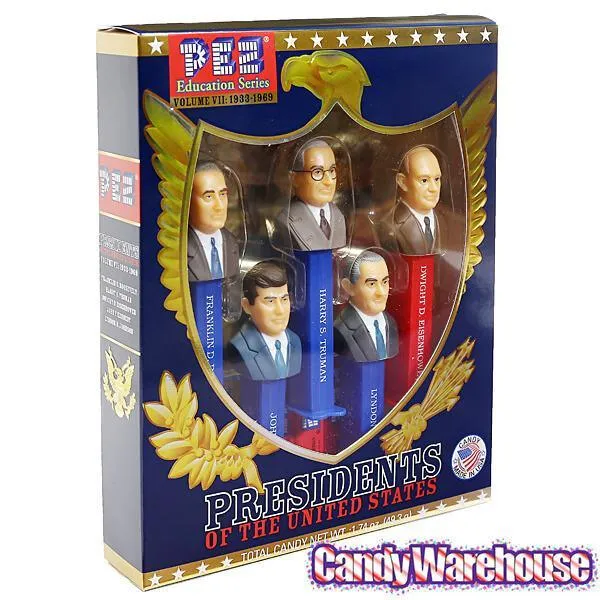 Presidents 1933-1969 PEZ Candy Dispensers: 5-Piece Gift Box - Image 2