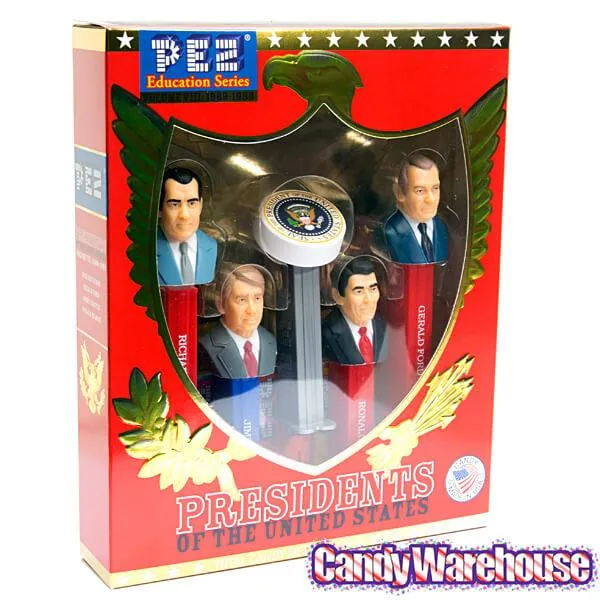 Presidents 1969-1989 PEZ Candy Dispensers: 5-Piece Gift Box - Image 2