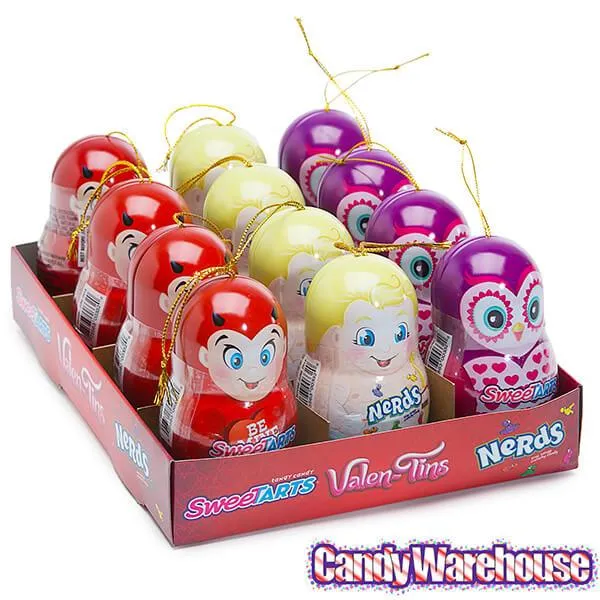 Bee International Valentine Candy SweeTarts & Nerds Tins: 12-Piece Box - Image 4
