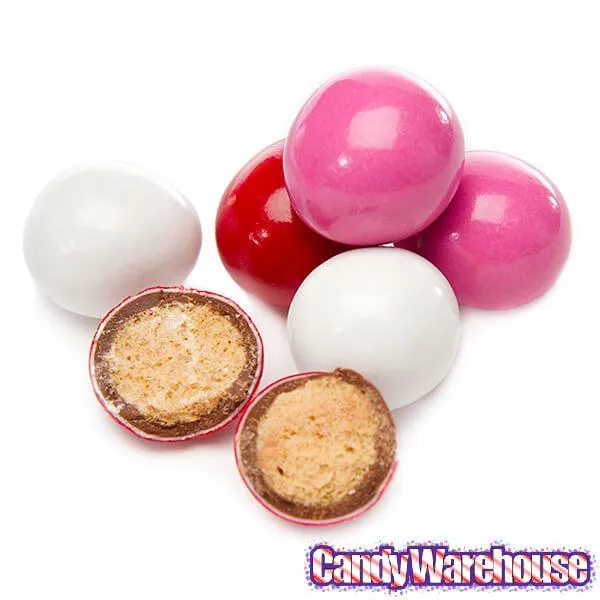 Valentine Chocolate Malt Balls Candy: 2LB Bag - Image 2