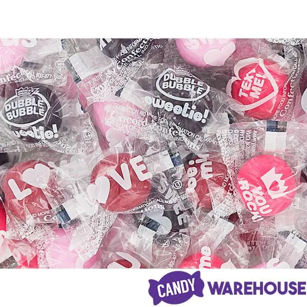 Valentine Conversation Gumballs Dubble Bubble Bubblegum: 50-Piece Bag - Image 3