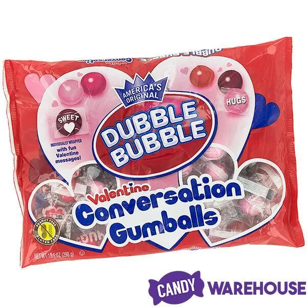 Valentine Conversation Gumballs Dubble Bubble Bubblegum: 50-Piece Bag - Image 4