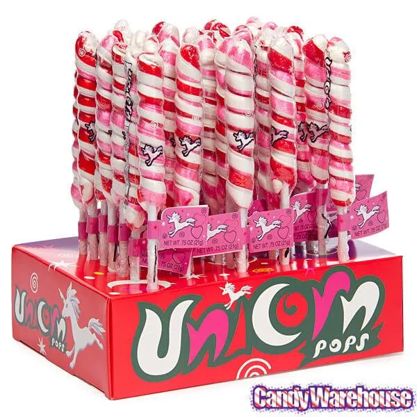 Unicorn Pops 0.75-Ounce Twist Suckers - Valentine: 36-Piece Display - Image 2