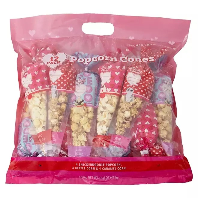 Valentine's Day Popcorn Cones: 12-Piece Bag - Image 2
