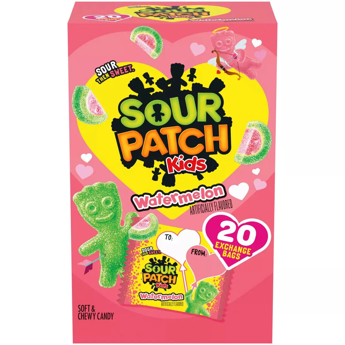 Valentine's Sour Patch Kids Watermelon: 20-Piece Box