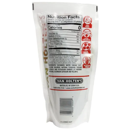 Van Holten's Sour Tart & Tangy Jumbo Pickle in A Pouch: 12-Piece Box - Image 2
