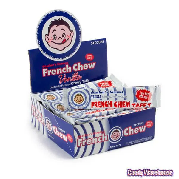 Doscher's French Chew Taffy Bars - Vanilla: 24-Piece Box - Image 2