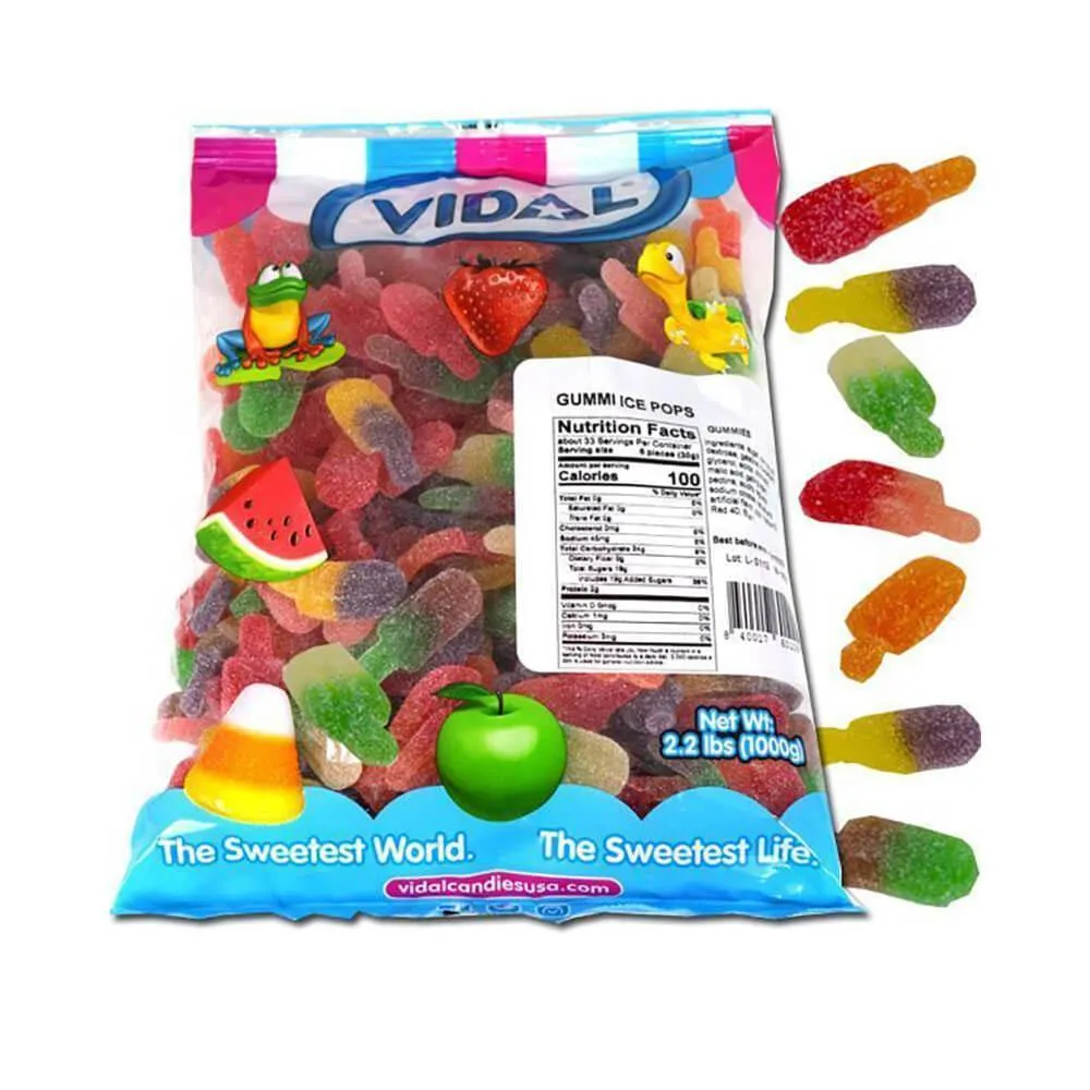 Vidal Gummy Ice Pops: 1KG Bag - Image 2