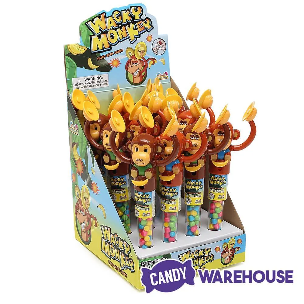 Wacky Monkey Candy Filled Banging Cymbals Monkey Toys: 12-Piece Box - Image 2