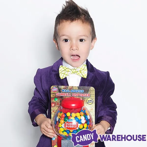 Wall Mounted 10.5-Inch Gumball Machine Dispenser with Gumballs - Image 2