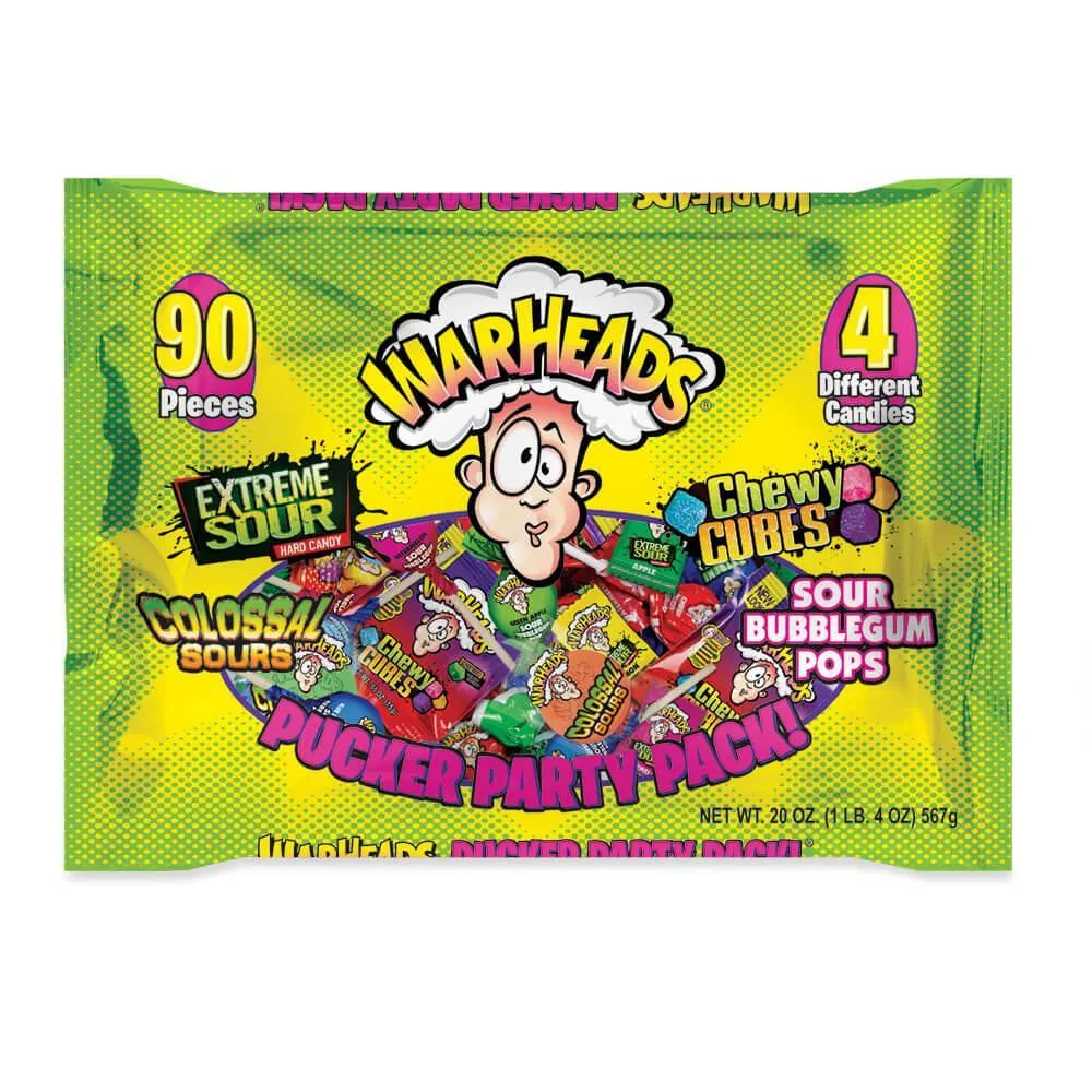 WarHeads Pucker Party Assorted Sour Candy Packs: 90-Piece Bag - Image 5