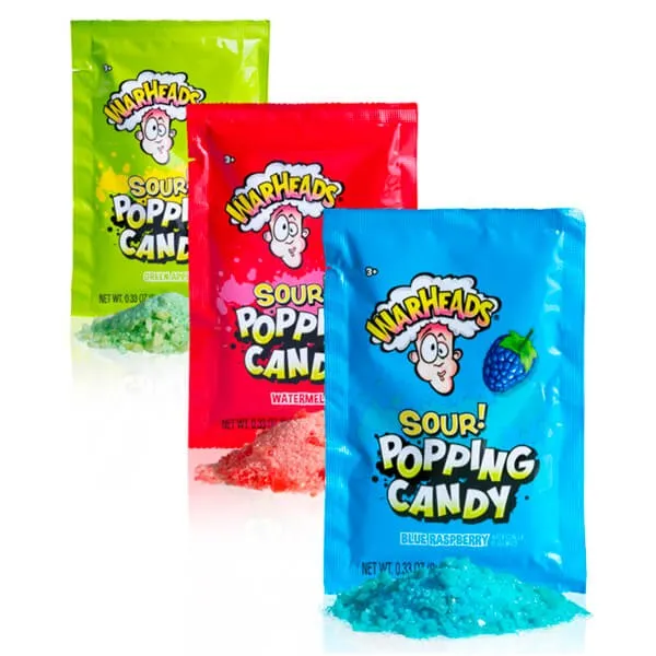Warheads Assorted Sour Popping Candy 4-Packs: 12-Piece Case - Image 2