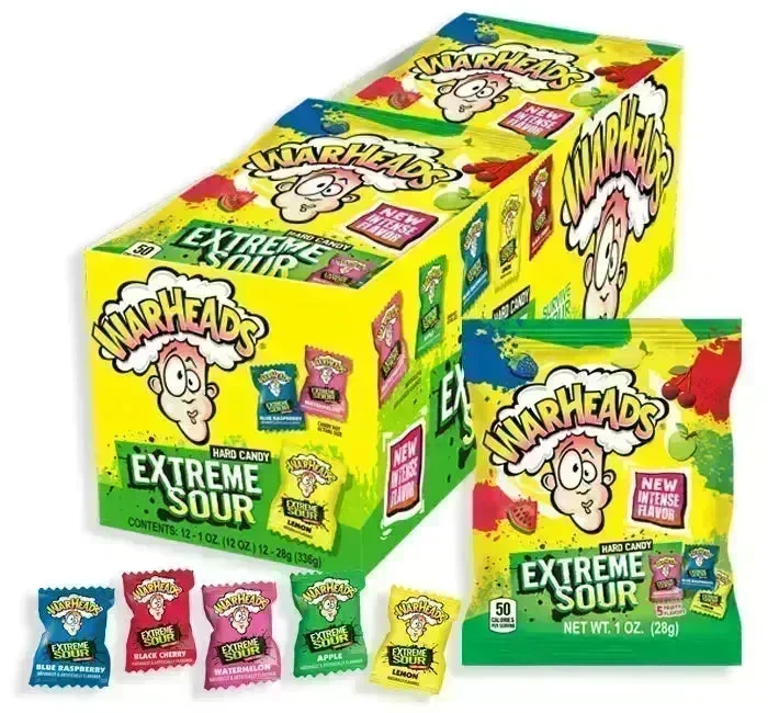 WarHeads Extreme Sour Hard Candy 1-Ounce Packs: 12-Piece Box