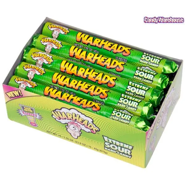 WarHeads Extreme Sour Candy Rolls: 15-Piece box - Image 2