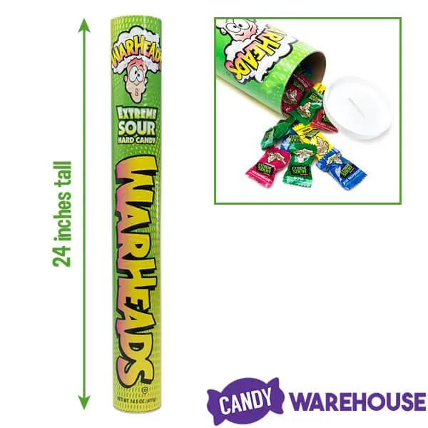 Mega Candy Super Tube Bank - WarHeads: 6-Piece Case - Image 2