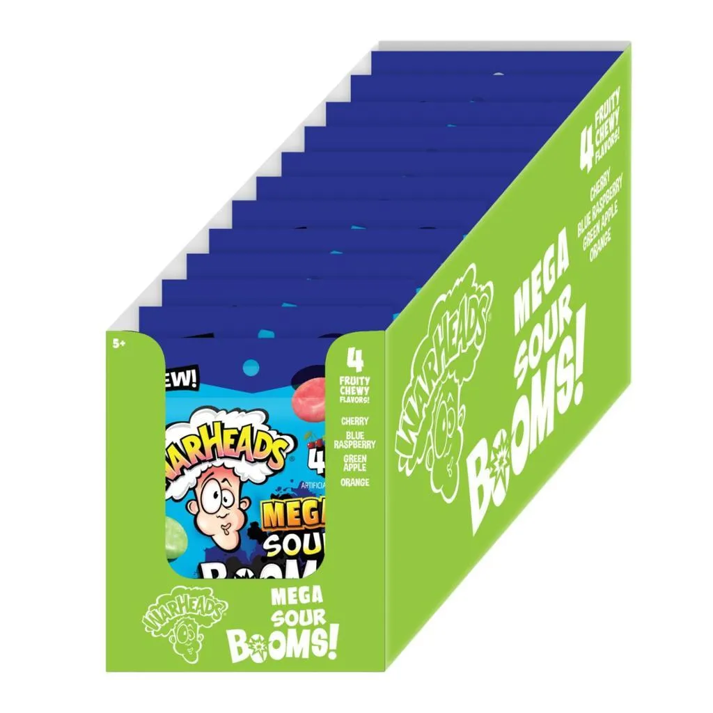 Warheads Mega Sour Booms Peg Bags: 12-Piece Case - Image 4
