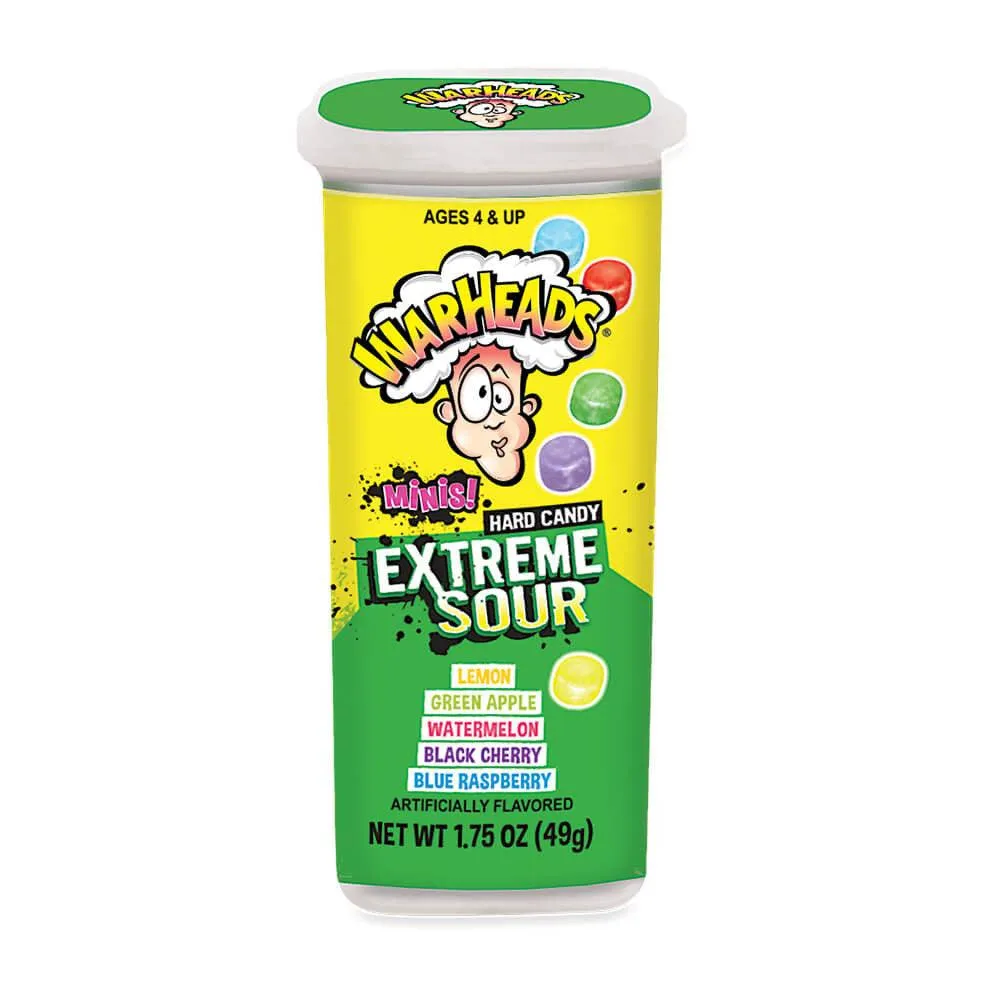 WarHeads Minis Extreme Sour Hard Candy Packs: 18-Piece Display - Image 2