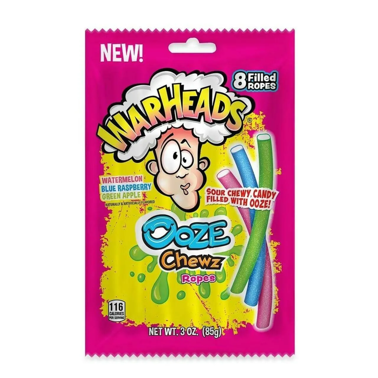 Warheads Ooze Chewz Ropes: 12-Piece Box