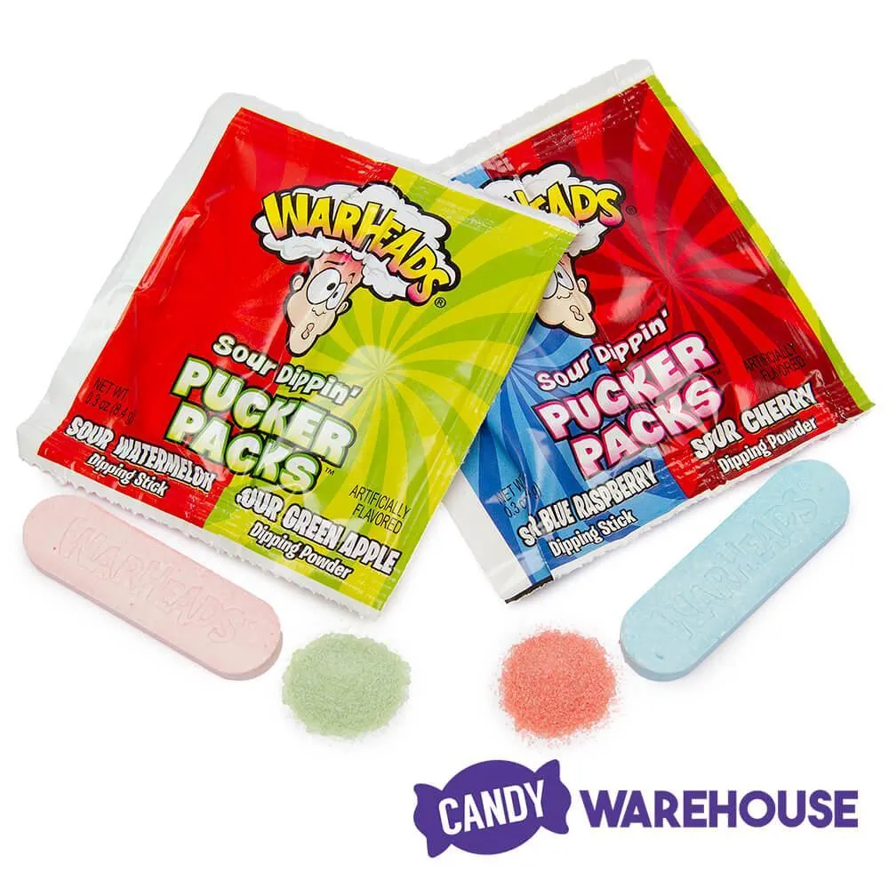 WarHeads Sour Dippin' Pucker Candy Packs: 120-Piece Box - Image 2