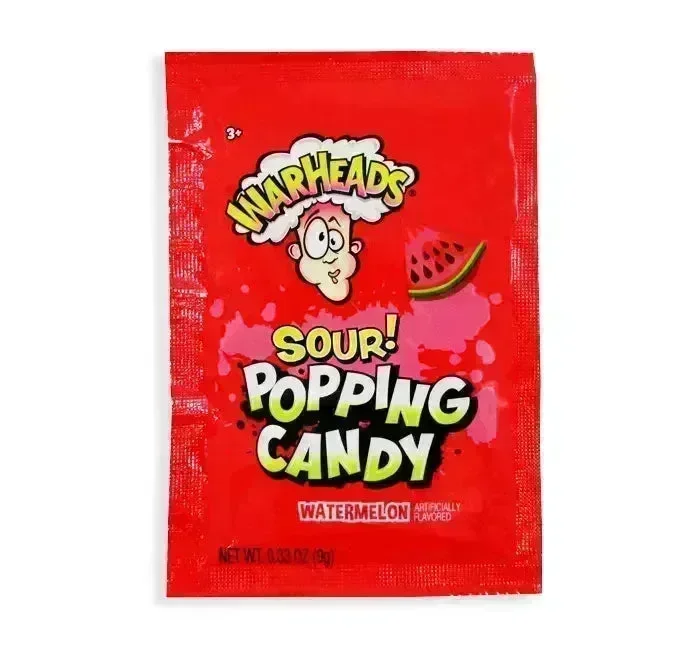 WarHeads Sour Watermelon Popping Candy: 20-Piece Display - Image 2